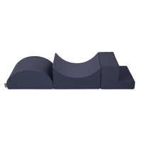 KiddyMoon Aire De Jeux en Mousse avec Carré Piscine À Balles pour Enfants, bleu foncé:vertClr/orange/turq/bleu/babybl/jaune, Piscine (300 Balles) + Version 6