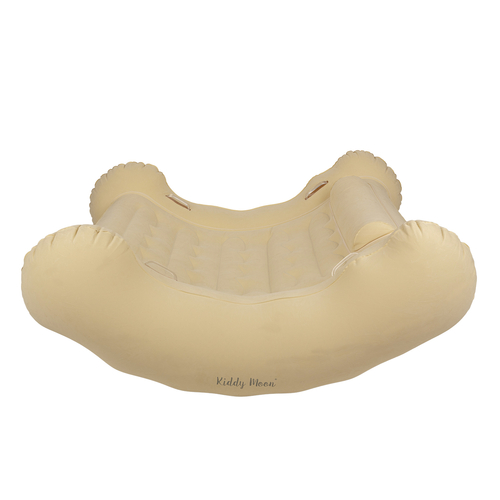 KiddyMoon Fauteuil Sensoriel Gonflable À Bascule Enfant Avec Poignées Et Pompe, beige, L