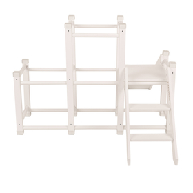 KiddyMoon aire de jeux en bois avec toboggan pour enfants, , UNI