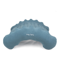 KiddyMoon Fauteuil à Bascule Gonflable À Bascule Pour l'intérieur et l'extérieur avec Poignées Et Pompe, bleu, L