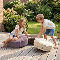 KiddyMoon Ensemble 3 Modules en Mousse pour Enfants pour Chambre D'enfant, beige-brun-violet, Mx3