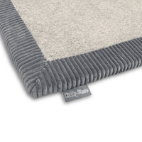 KiddyMoon Tapis de jeu doux pour enfant, antidérapant, rectangulaire, gris clair