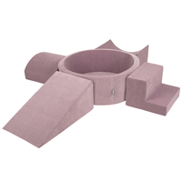 KiddyMoon Parcours Motricité En Mousse Avec Balles Enfants Favorise Créativité, Violet : beige pastel/blanc/cuivre/saumon, Piscine (200 Balles) + Version 5