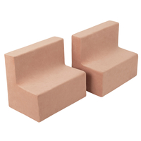 KiddyMoon Velours Aire De Jeux en Mousse pour Enfantsx élément marches PPZV-232, rose des sables, Multi-Taille