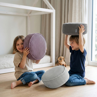 KiddyMoon Ensemble 3 Modules en Mousse pour Enfants pour Chambre D'enfant, gris foncé-violet-gris clair, Sx3