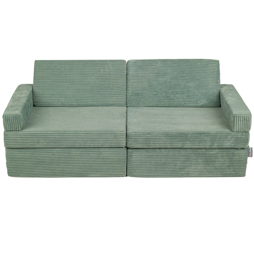 KiddyMoon Canapés Pliant pour Enfants Canapé-Lit Convertible Bébés-Canapé Lit Coucher Salle de Jeux Pliable Matelas au Sol Mini-Canapé Chaise-Lit, vert, Canapés