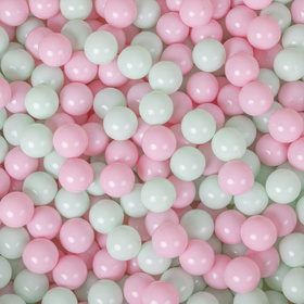 Tente de Jeu Pour Enfants De Magasin De Glaces Forme De Pavillon Pliable En Matériau Respirant Et Résistant Idéal Pour Stimuler La Créativité Intérieur Et Extérieur, rose-menthe: rose poudré/menthe, 200 Balles