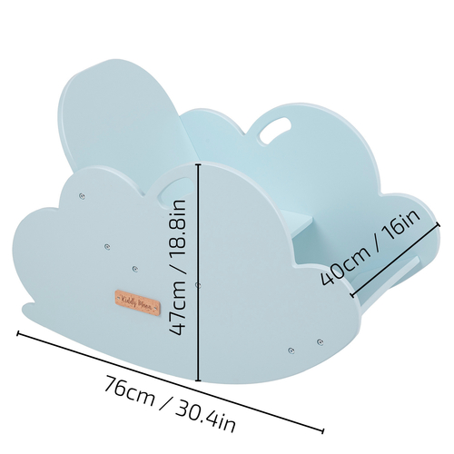 KiddyMoon Bascule pour Enfants Rocker Bébé Balancelle Montessori Nuage AR-002, , Nuage