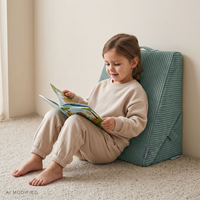 KiddyMoon coussin modulable enfant en polyester, vert, M
