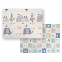 KiddyMoon Tapis de Jeu pour Enfant Bébé Tapis Mousse Tapis de Sol Tapis d'éveilBebe Reversible Stimulation De L'Imagination Pliable Pour L'Intérieur Et L'Extérieur, , 150x200x1cm