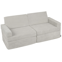 KiddyMoon Canapé Pliant pour Enfants, Canapé Convertible pour Chambre et Salle de Jeux, Matelas au Sol, Mini-Canapé, gris clair, Canapés