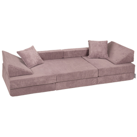 KiddyMoon Canapés Pliant pour Enfants Canapé-Lit Convertible Bébés-Canapé Lit Coucher Salle de Jeux Pliable Matelas au Sol Mini-Canapé Chaise-Lit, violet, Canapés avec 2 Oreillers
