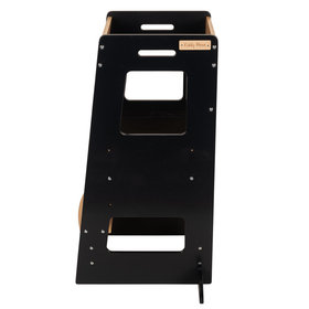 KiddyMoon Tour d’Apprentissage/d’Observation Montessori ST-003 Kitchen Helper, noir-naturel