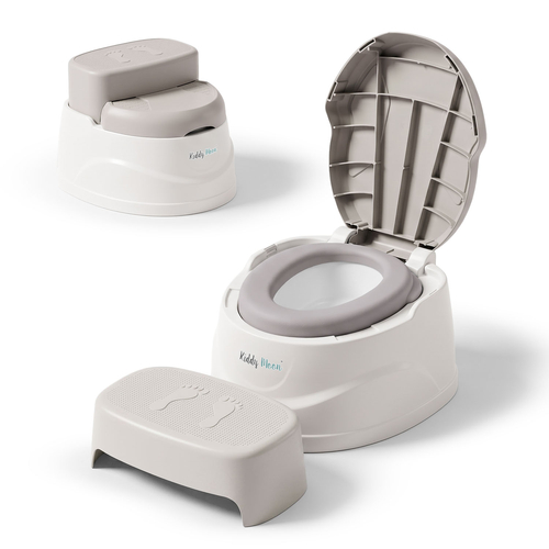 KiddyMoon Pot de Toilette pour Enfants Antidérapante Couvercle Verrouillable, beige, UNI
