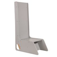 KiddyMoon Toboggan En Bois pour Enfants 2 en 1 Chaise Bébé, gris, Grand