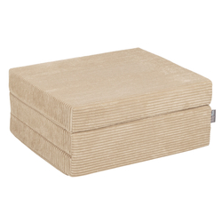 KiddyMoon Matelas Enfant Pliable en Mousse Matelas Pouf pour Tout-Petits, Chambre d'Enfant, beige, Matelas