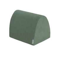 KiddyMoon Aire Velvet De Jeux en Mousse avec Rond Piscine à Balles pour Enfants, vert forêt: blanc/gris/menthe, Piscine (300 Balles) + Version 3