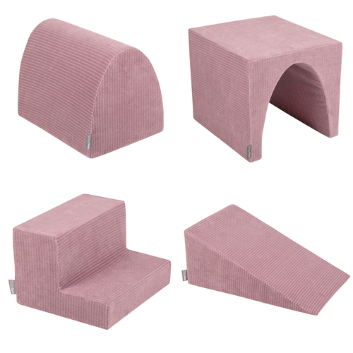 KiddyMoon Parcours Motricité En Mousse Enfants Tricot Côtelé Favorise Créativité, violet, Multi-Taille