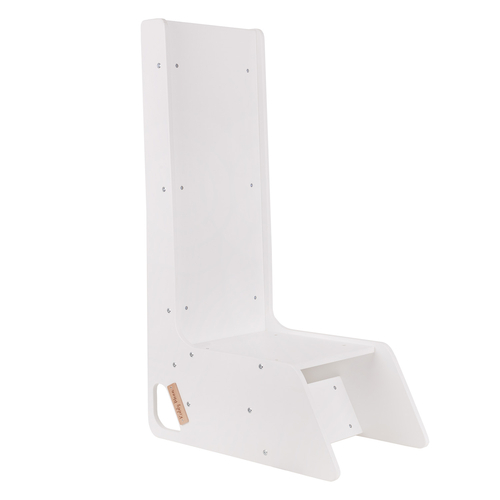 KiddyMoon Toboggan En Bois pour Enfants 2 en 1 Chaise Bébé, blanc, Grand