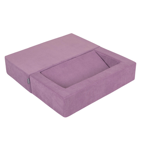 KiddyMoon Canapé en Mousse pour Enfants avec Balles et Pente Parfait Pour la Chambre D'enfant Léger Modulable Confortable Sécurisé Idéal pour Jouer et Se Détendre, violet, Canapé/Pente