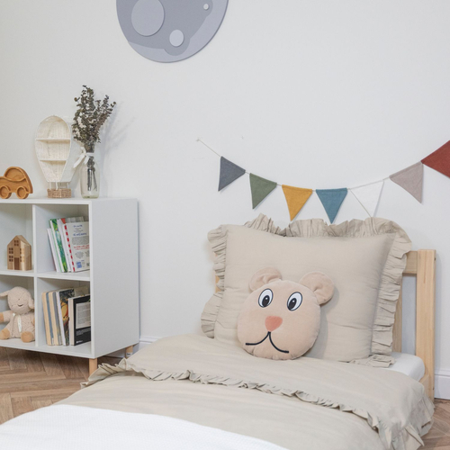 KM-DC-59 coussin pour enfants peluche animal oreiller KiddyMoon, beige, UNI