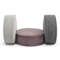 KiddyMoon Ensemble 3 Modules en Mousse pour Enfants pour Chambre D'enfant, gris foncé-violet-gris clair, Sx3