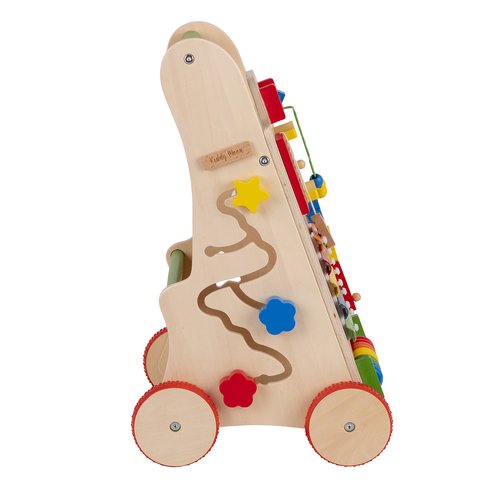 KiddyMoon Trotteur avec un Tableau D'activité, Chariot de Marche pour Bébé, Multicolore, Standard