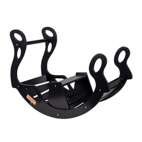 KiddyMoon Bascule pour Enfants Rocker Bébé Balancelle, noir, 90,6x39x69 cm