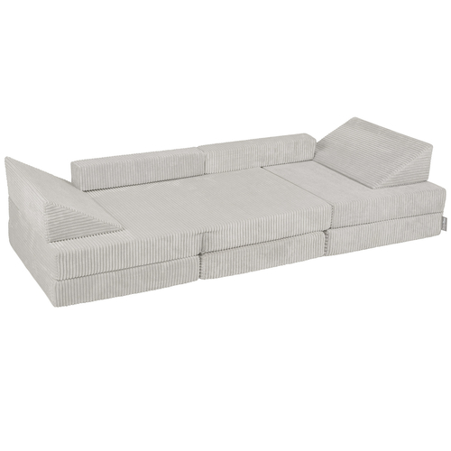 KiddyMoon Canapé Pliant pour Enfants, Canapé Convertible pour Chambre et Salle de Jeux, Matelas au Sol, Mini-Canapé, gris clair, Canapés