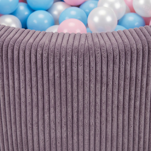 KiddyMoon Piscine Bébé, Piscine À Balles Pour Bébé Et Enfant, Piscine Enfant En Mousse Douce, Housse Côtelée Lavable, Violet: Bleu bébé/Rose poudré/Perle, 90x30cm/200 Balles