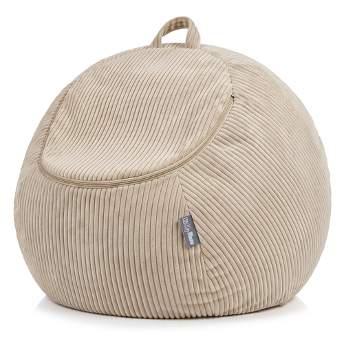 KiddyMoon Pouf pour Enfants 2-en-1 Rangement pour Jouets, 80x80x50cm, beige