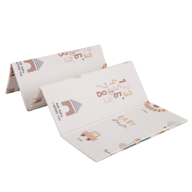 KiddyMoon Tapis de Jeu pour Enfant Bébé Tapis Mousse Tapis de Sol Tapis d'éveilBebe Reversible Stimulation De L'Imagination Pliable Pour L'Intérieur Et L'Extérieur, brun-éléphant, 180x200x1cm