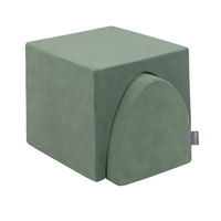 KiddyMoon Aire De Jeux En Mousse Modulable Pour Enfants Avec Housses Amovibles Résistantes Et Matériaux Doux Favorisant Imagination Et Créativité, vert forêt, Multi-Taille