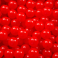 KiddyMoon Balles Colorées Plastique ∅7cm pour Piscine Enfant Bébé Fabriqué en EU, rouge, 50 Balles/7cm