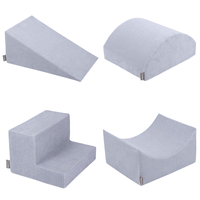 KiddyMoon Parcours Motricité En Mousse Avec Balles Enfants Favorise Créativité, gris foncé : beige pastel/blanc/perle, Piscine (300 Balles) + Version 5