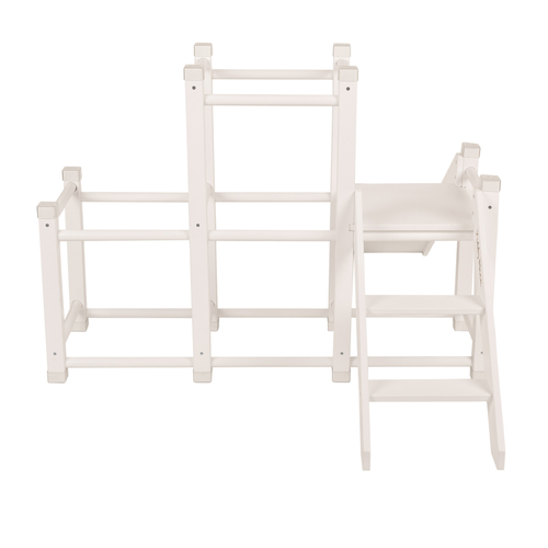 KiddyMoon aire de jeux en bois avec toboggan pour enfants, , UNI