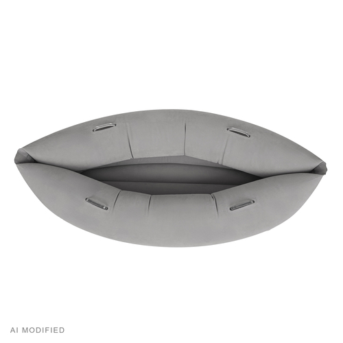 KiddyMoon Gonflable Fauteuil Sensoriel Enfant Avec Poignées Et Pompe, gris, L