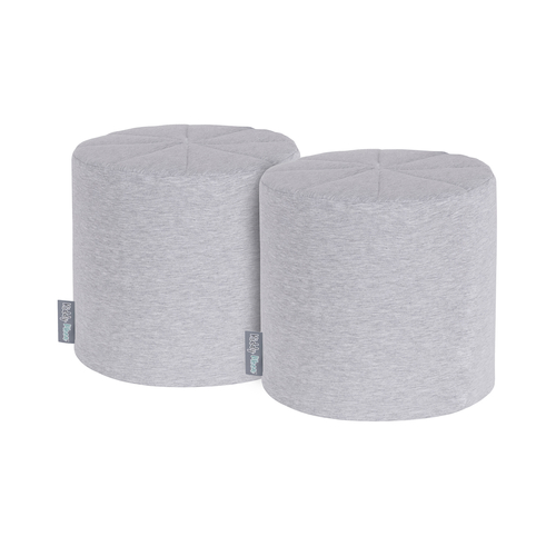 KiddyMoon Aire De Jeux En Mousse Modulable Pour Enfants Avec Housses Amovibles Résistantes Et Matériaux Doux Favorisant Imagination Et Créativité, gris clair, Pouf/Pouf