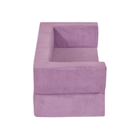 KiddyMoon Canapé en Mousse pour Enfants avec Balles Pour chambre d'enfant Léger Modulable Confortable Housse Amovible Parfait pour Jouer Lire et Se Détendre, violet, Canapé