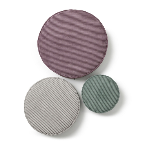 KiddyMoon Ensemble 3 Modules en Mousse pour Enfants pour Chambre D'enfant, zielony-jasnoszary-fioletowy