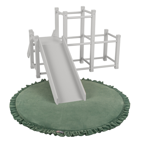 KiddyMoon aire de jeux en bois avec toboggan pour enfants, , UNI