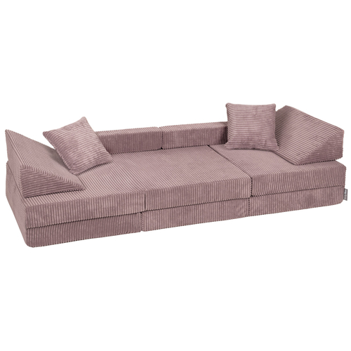 KiddyMoon Canapés Pliant pour Enfants Canapé-Lit Convertible Bébés-Canapé Lit Coucher Salle de Jeux Pliable Matelas au Sol Mini-Canapé Chaise-Lit, violet, Canapés avec 2 Oreillers