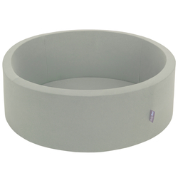KiddyMoon Piscine À Balles ∅ 7Cm pour Bébé Rond Fabriqué en UE, sauge , 90x30/SANSballes