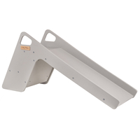 KiddyMoon Toboggan En Bois pour Enfants 2 en 1 Chaise Bébé, gris, Grand