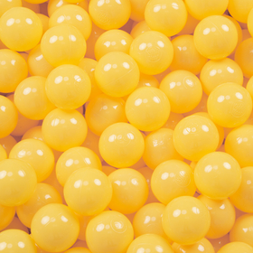 KiddyMoon Balles Colorées Plastique ∅7cm pour Piscine Enfant Bébé Fabriqué en EU, jaune, 50 Balles/7cm