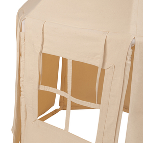 KiddyMoon Tente de Jeu Maison pour Enfants en Forme de Pavillon Intérieur et Extérieur, naturel couleur