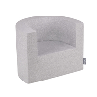 KiddyMoon Ensemble Fauteuils + Table en Mousse pour Enfants Fabriqué en UE, gris clair, Set Fauteuils + Table