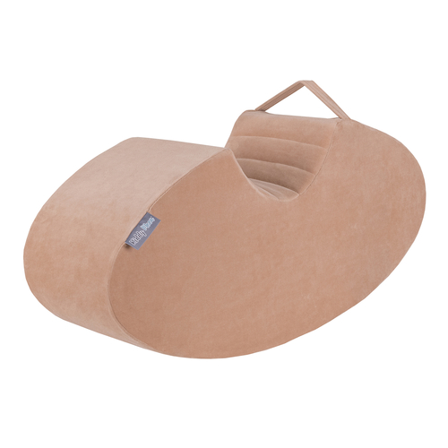 KiddyMoon Hopper Bascule-Sauteur pour les Enfants Bébé Balancelle Bean, rose des sables, 78x35x25cm