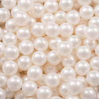 KiddyMoon Balles Colorées Plastique ∅7cm pour Piscine Enfant Bébé Fabriqué en EU, perle, 100 Balles/7cm