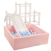 KiddyMoon aire de jeux en bois avec toboggan pour enfants, , UNI